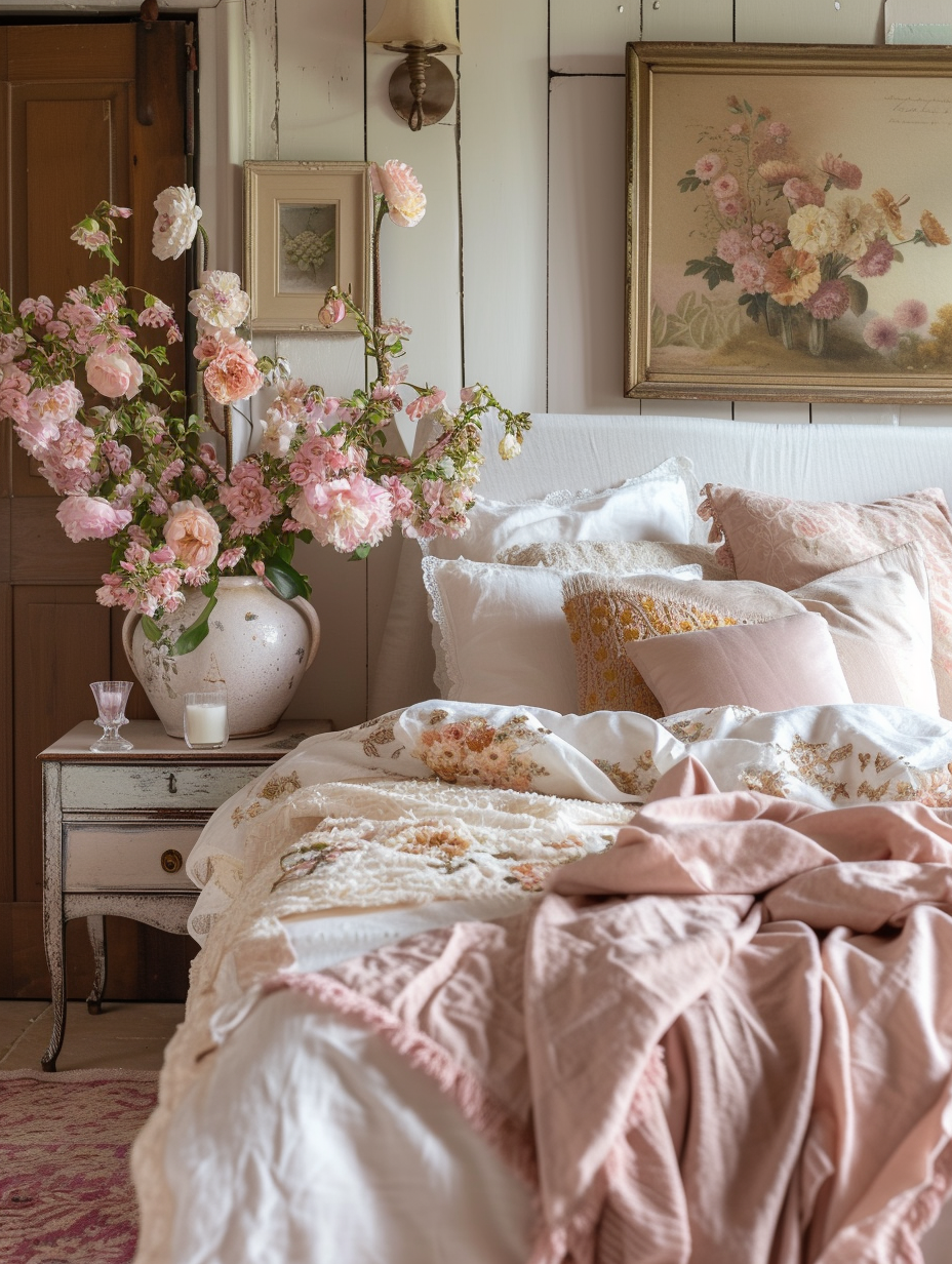 Victorian bedroom discovery theme, mixing historic elegance with modern insights 