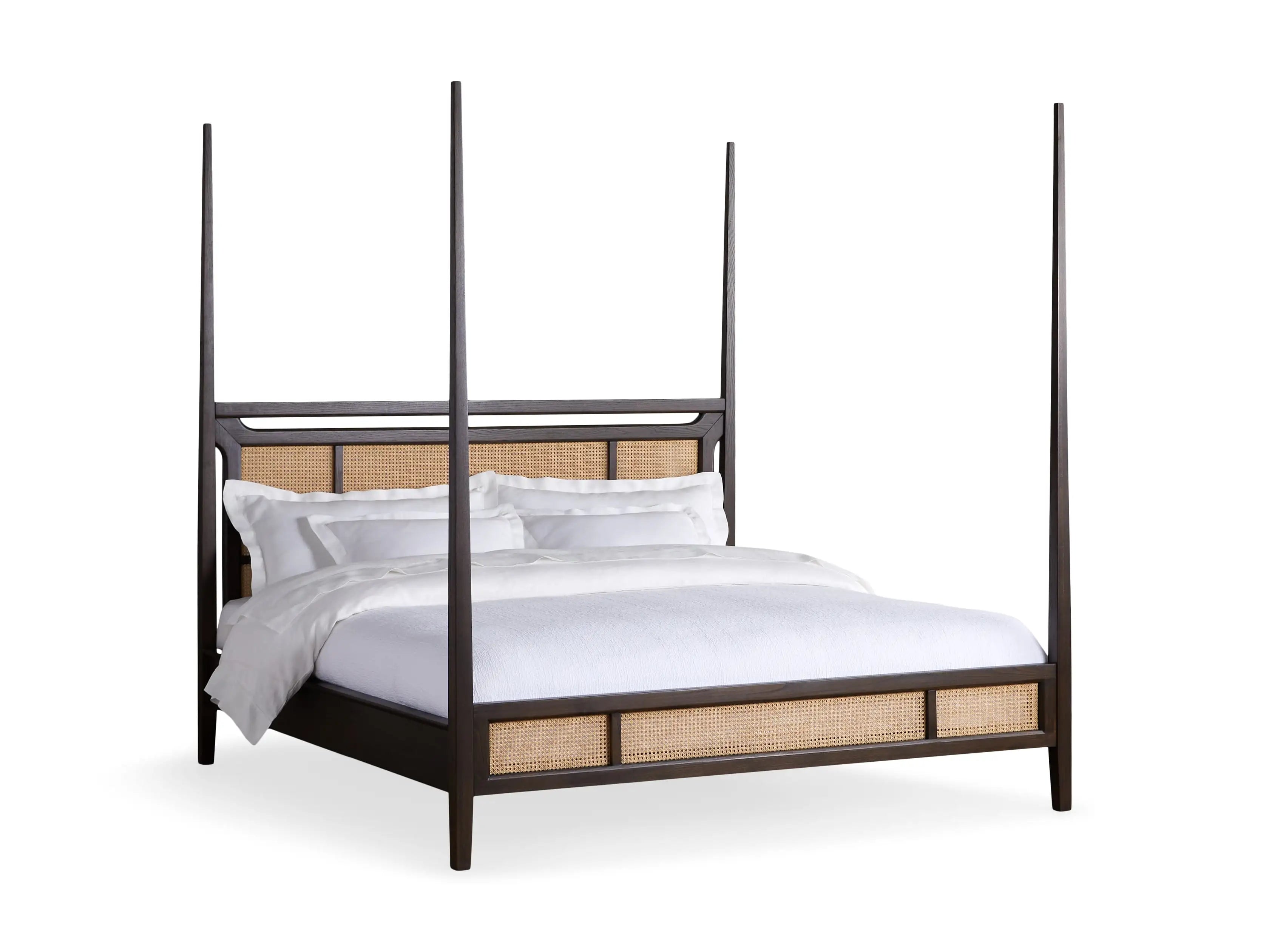 Brock Cane Poster Bed in Bahasa Brown