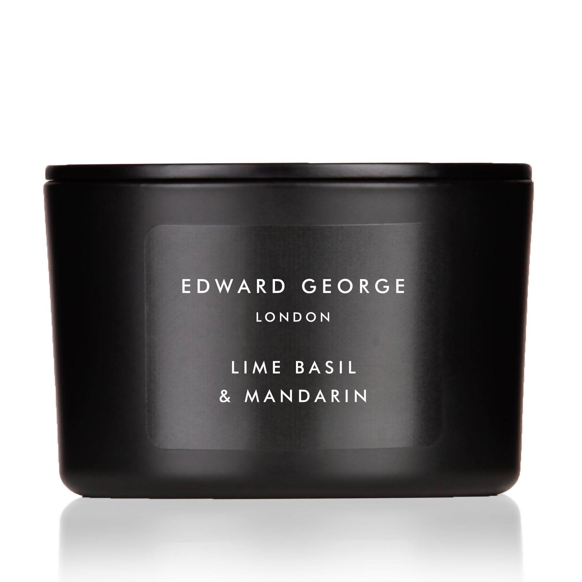lime basil mandarin candles home fragrance decor room living room edward george london luxury gift ritual scent set lid zinc alloy black wax best black scented candle women men small