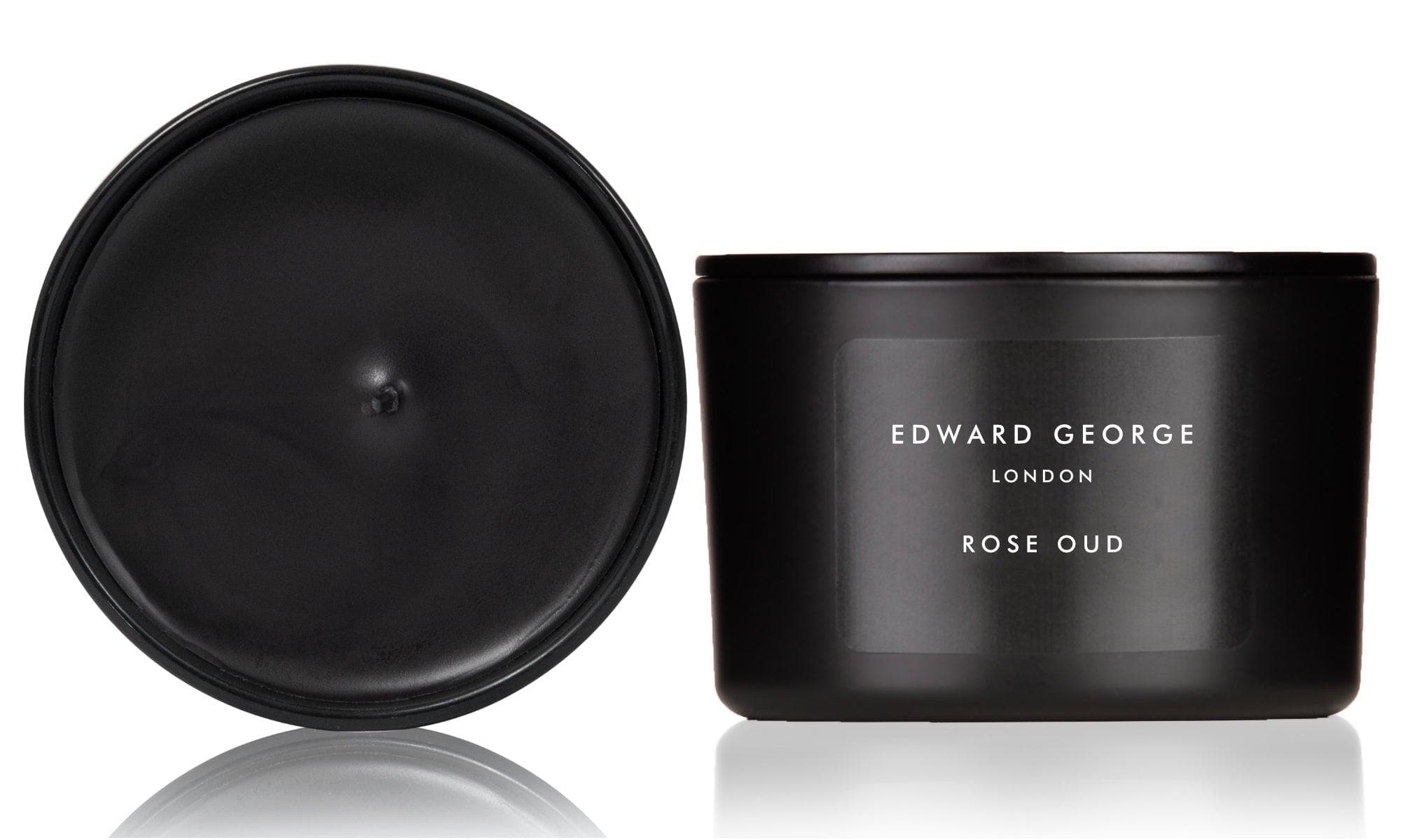 rose oud candles home fragrance decor room living room edward george london luxury gift ritual scent set lid zinc alloy black wax best black scented candle women men small