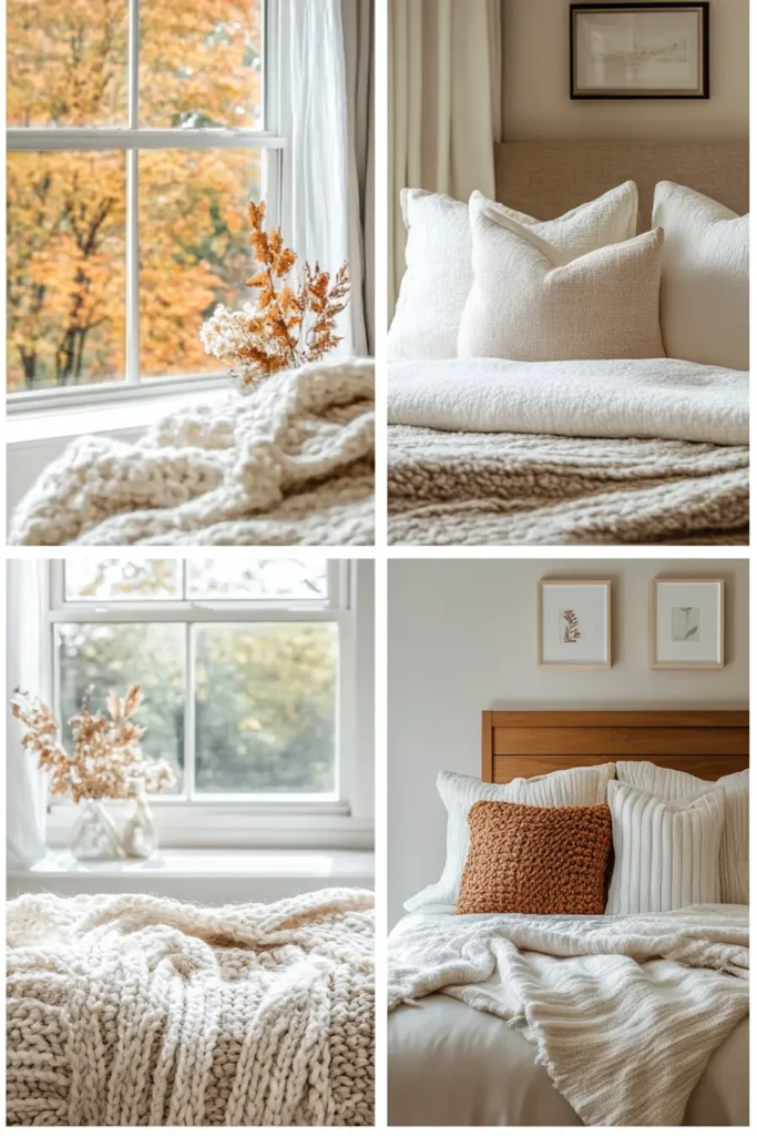 Fall bedroom inspo aesthetic curated for a stylish autumn look