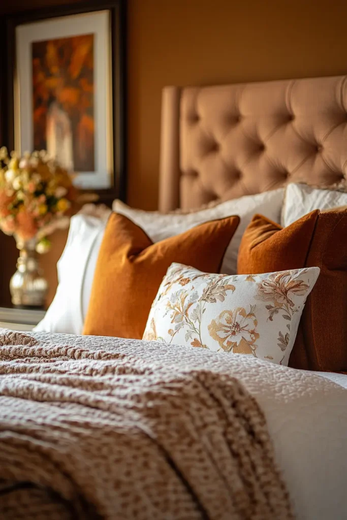 Fall decorations for bedroom tastefully arranged and displayed