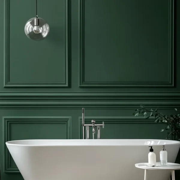 Luxurious bathroom design incorporating dark green bathroom ideas and small dark green bathroom ideas for a cozy atmosphere