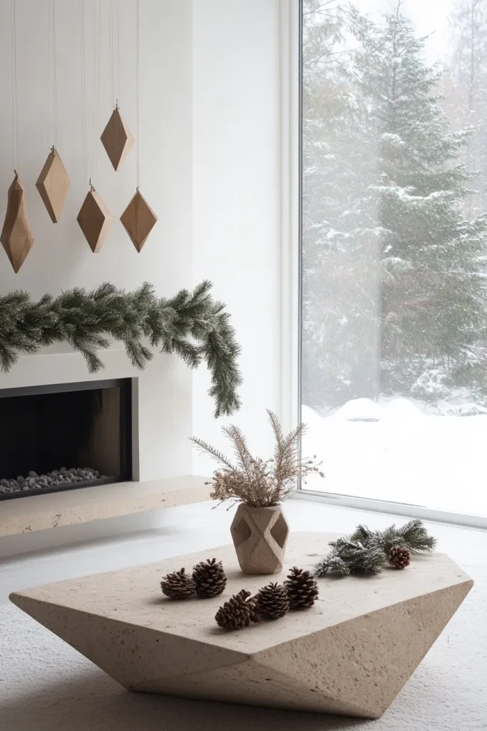 Japandi christmas decor featuring natural materials japandi christmas tree and organic shapes