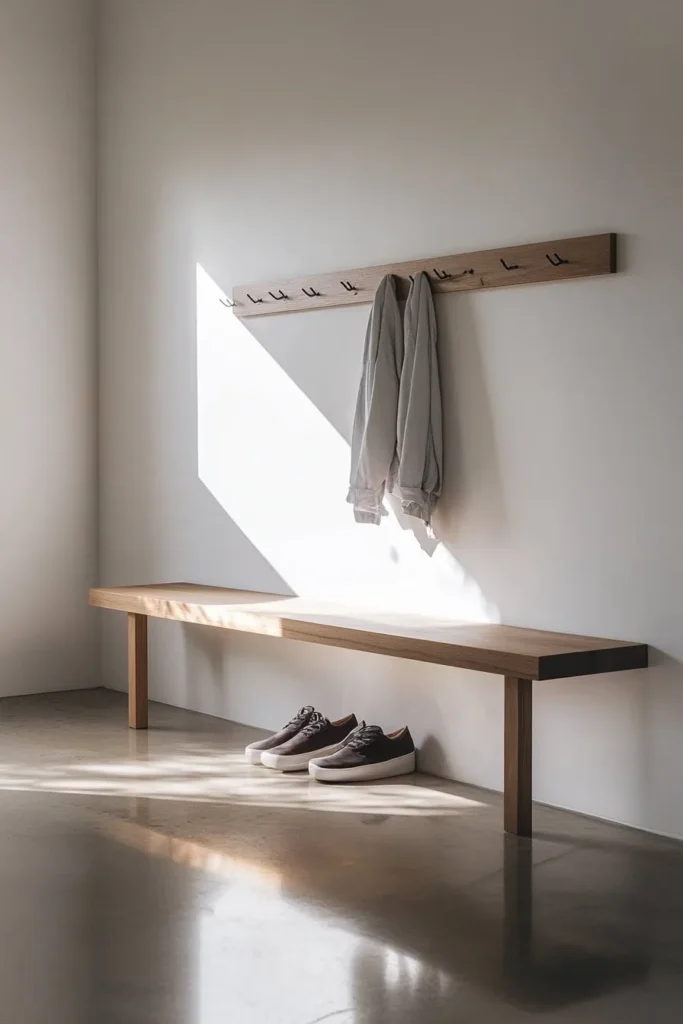 Minimalist mudroom with clean lines and modern minimalist mudroom design elements for functional entryway space