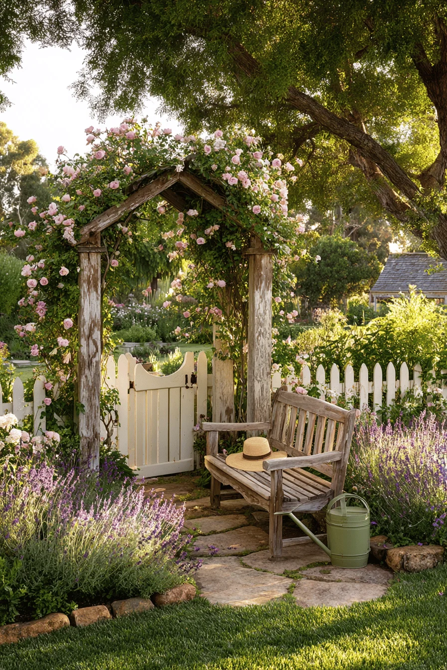 garden party space featuring charming seating areas blooming flowers ambient lighting and entertaining zones