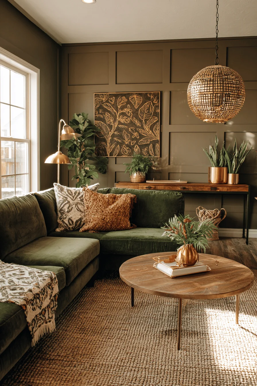 peaceful earthy homes interior with premium natural materials layered lighting and comfortable seating