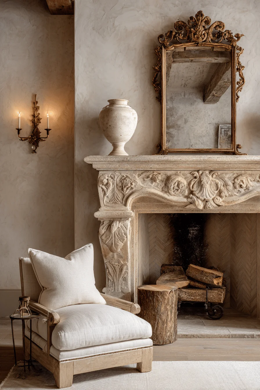 stunning modern fireplace with aesthetic room decor featuring warm taupe tuscan fireplace ideas