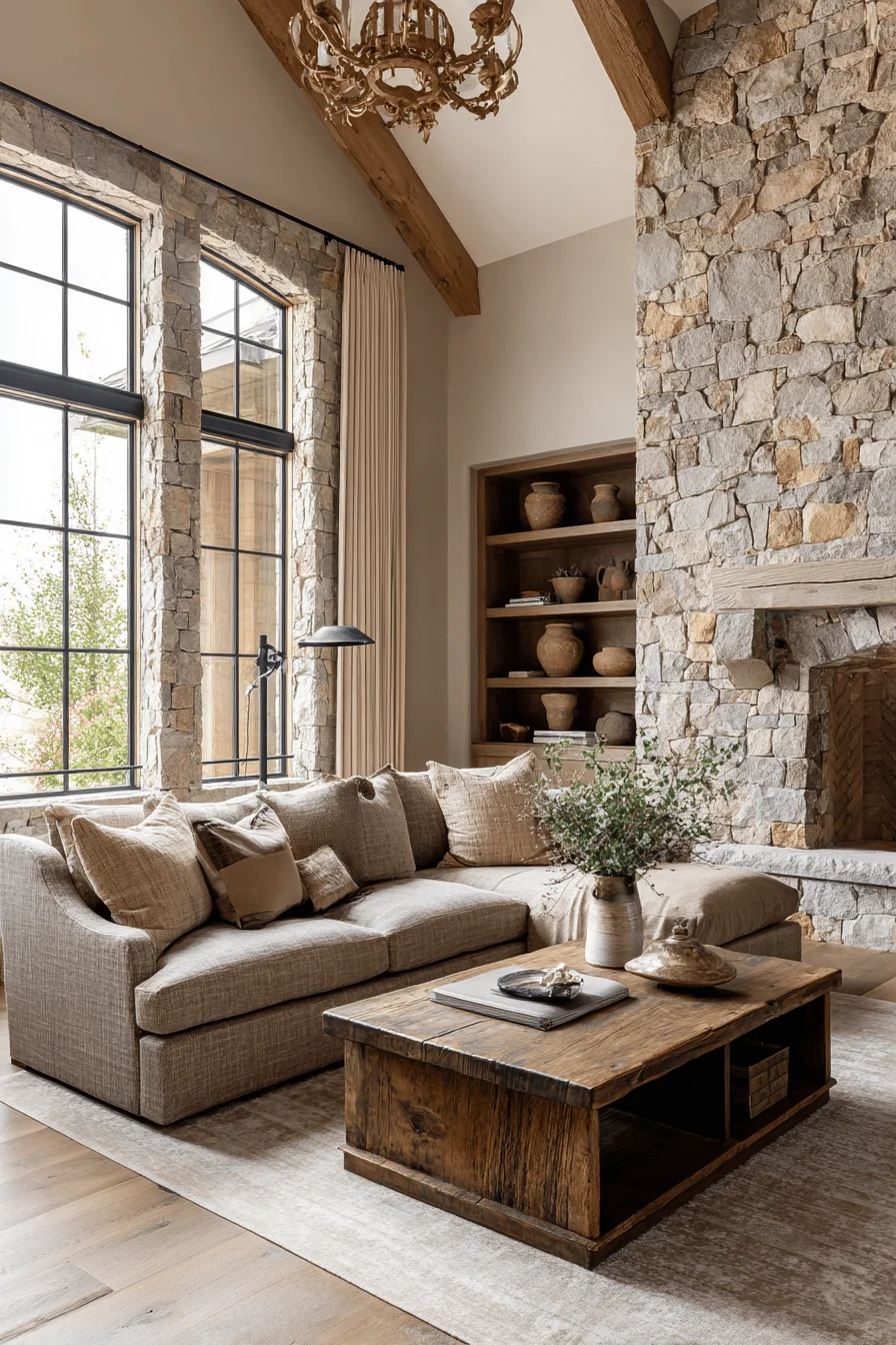 curtains living room with dream house decor featuring mountain living room decor soft cream linen drapery timber framed windows