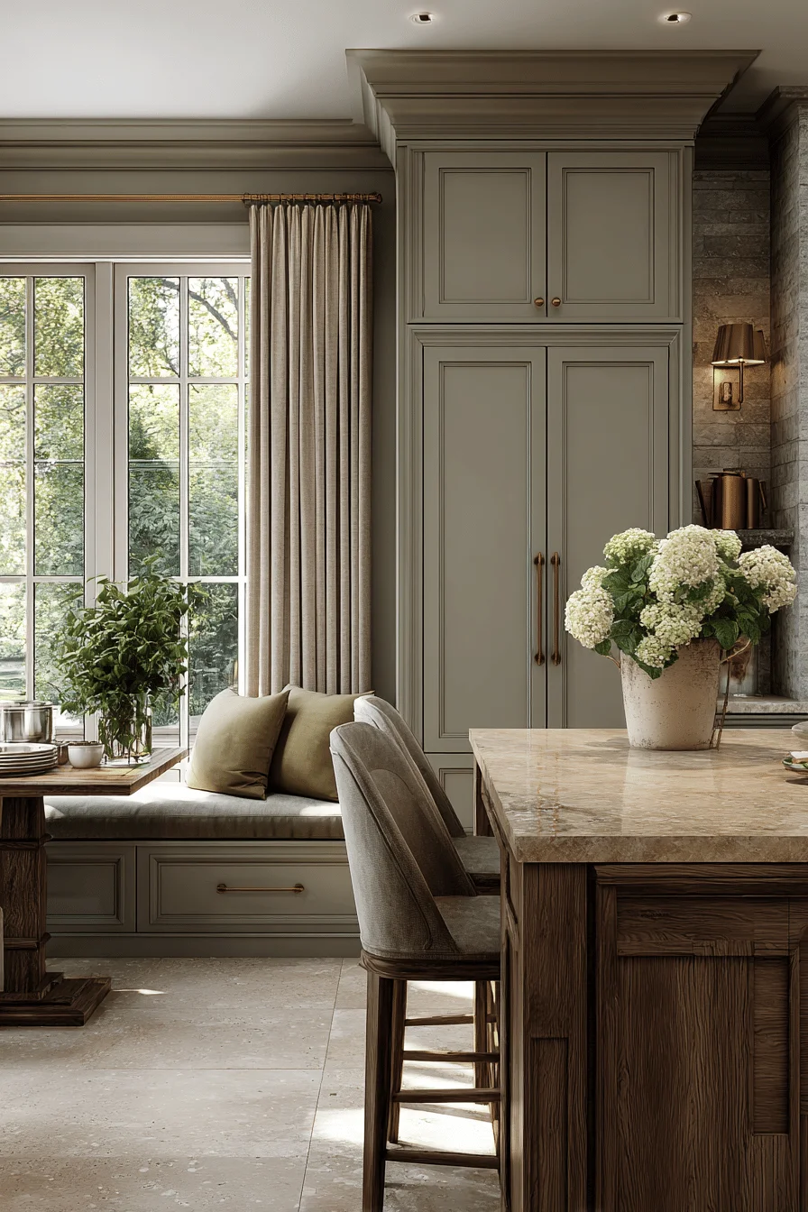 elegant color pallete modern house featuring earthy color with warm taupe walls natural limestone accents