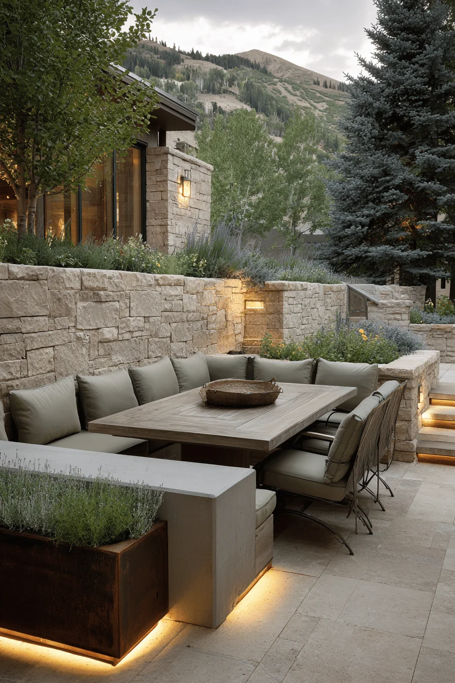 front garden ideas mountain retreat with natural stone pathways and native alpine plantings