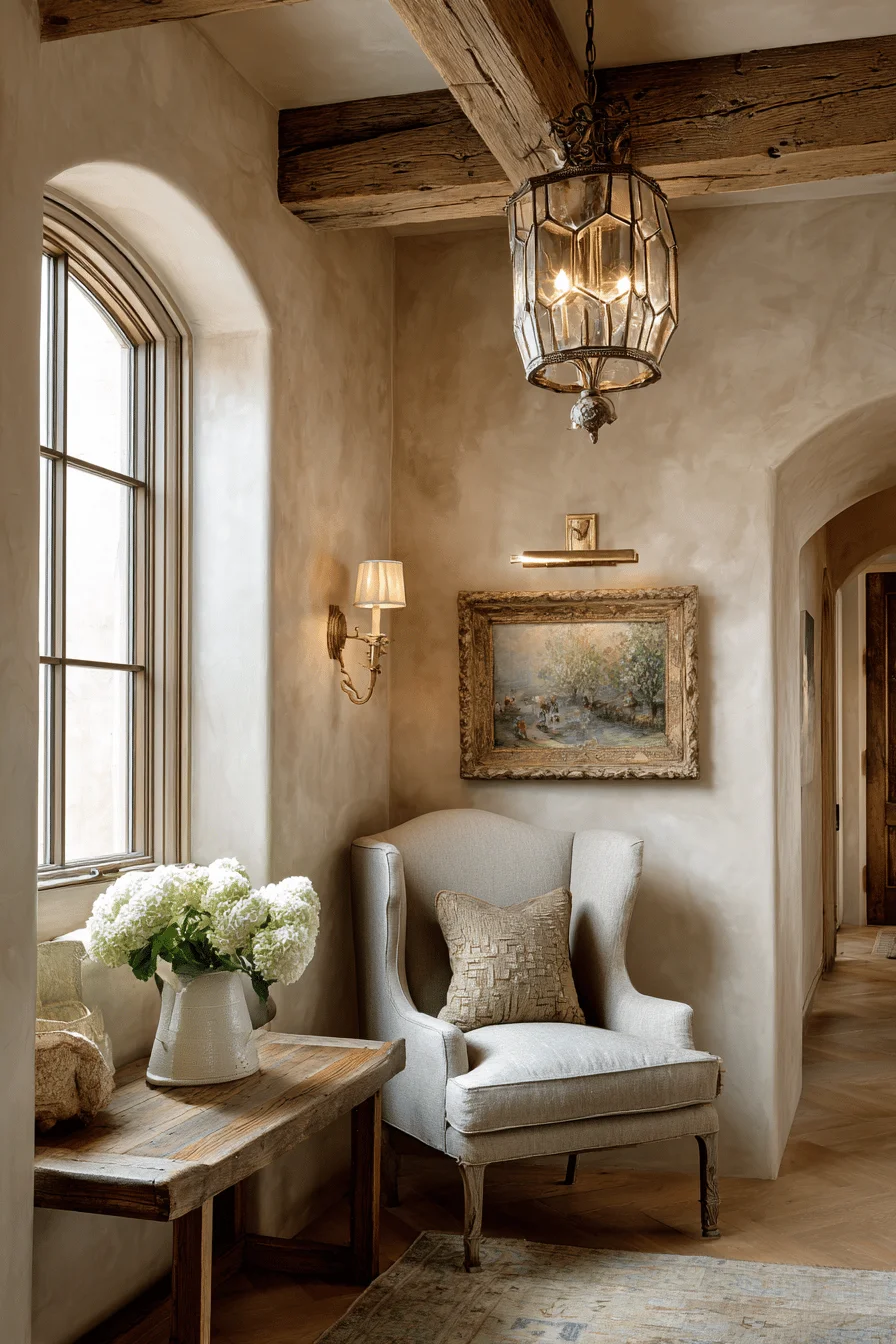 house design aesthetic house french country lighting with golden lighting crystal prisms limestone walls