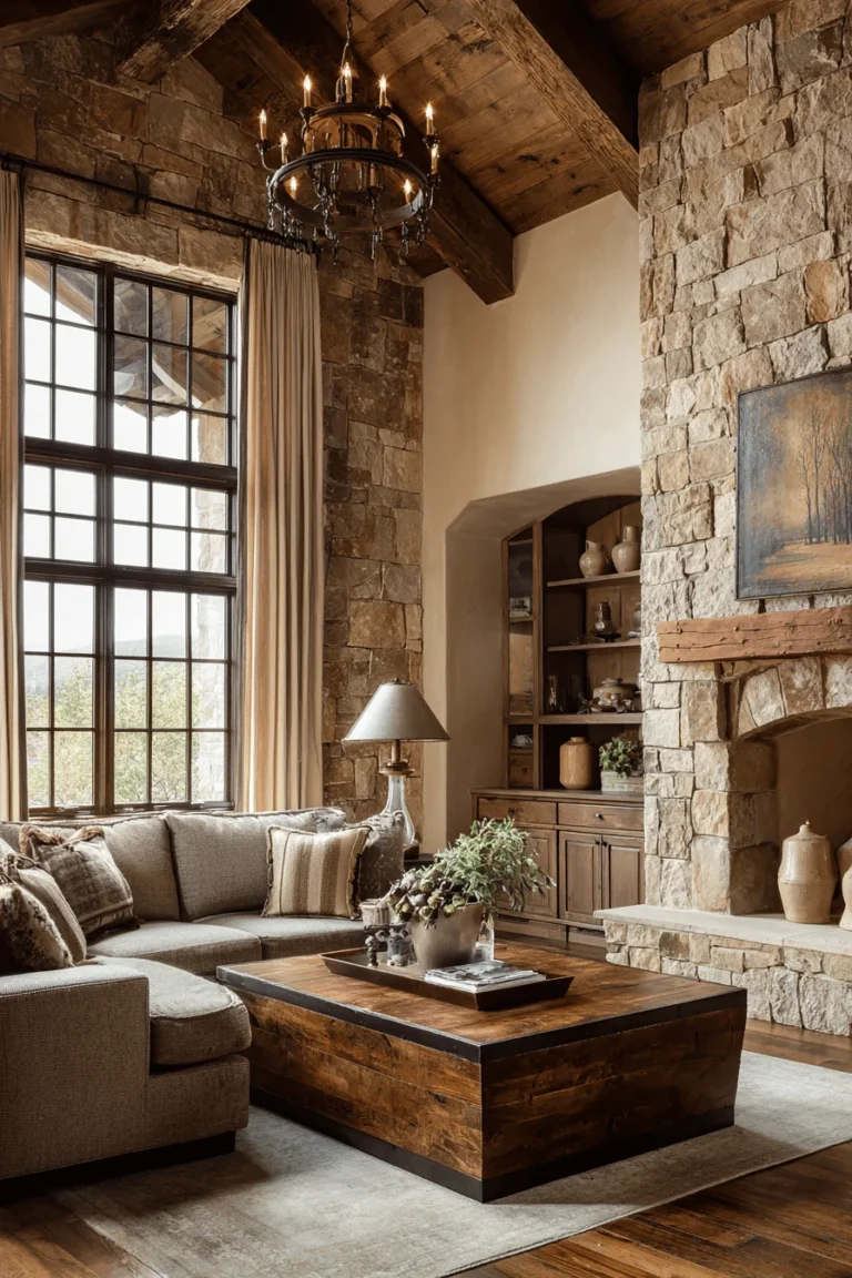 minimalist living room with cozy house design showing mountain modern living room reclaimed timber beams antique brass chandelier