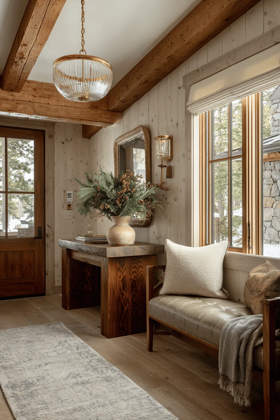 mountain bungalow hallway ideas with house design featuring brass fixtures and hallway inspiration elements