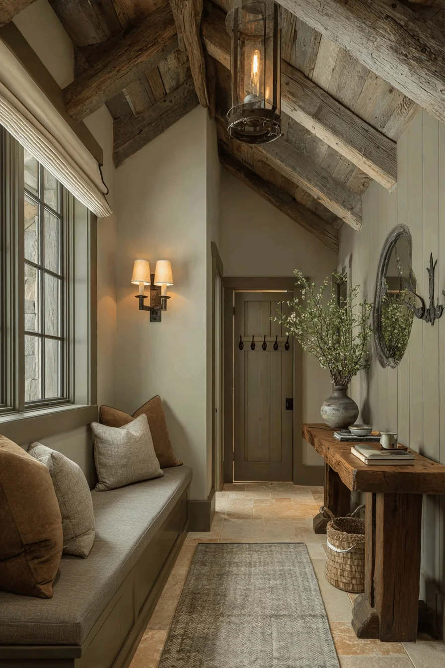 mountain hallway ideas with dream house featuring reclaimed barn wood wainscoting and hallway decorating elements