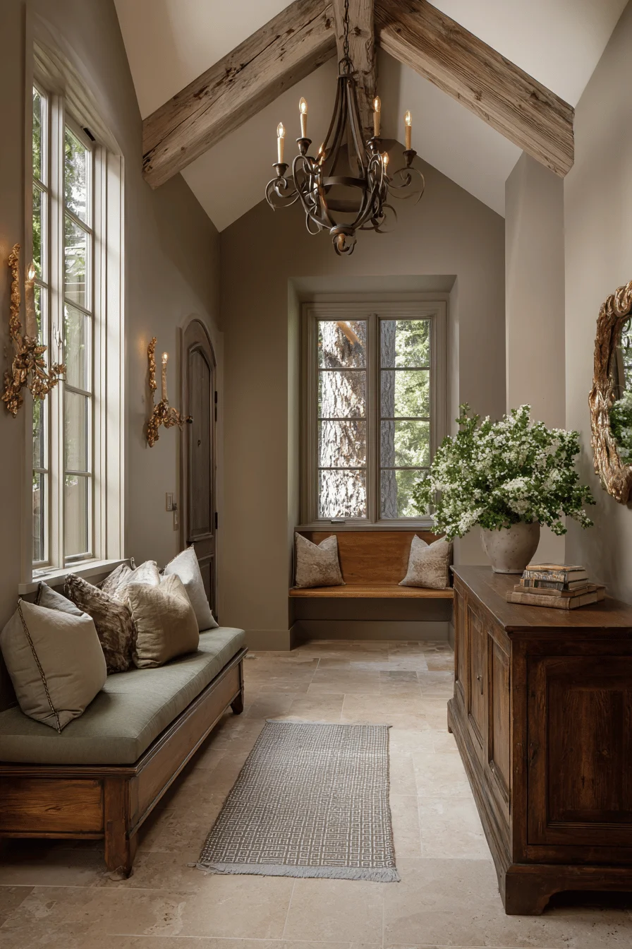 mountain hallway ideas with house ideas featuring taupe walls and hallway decor