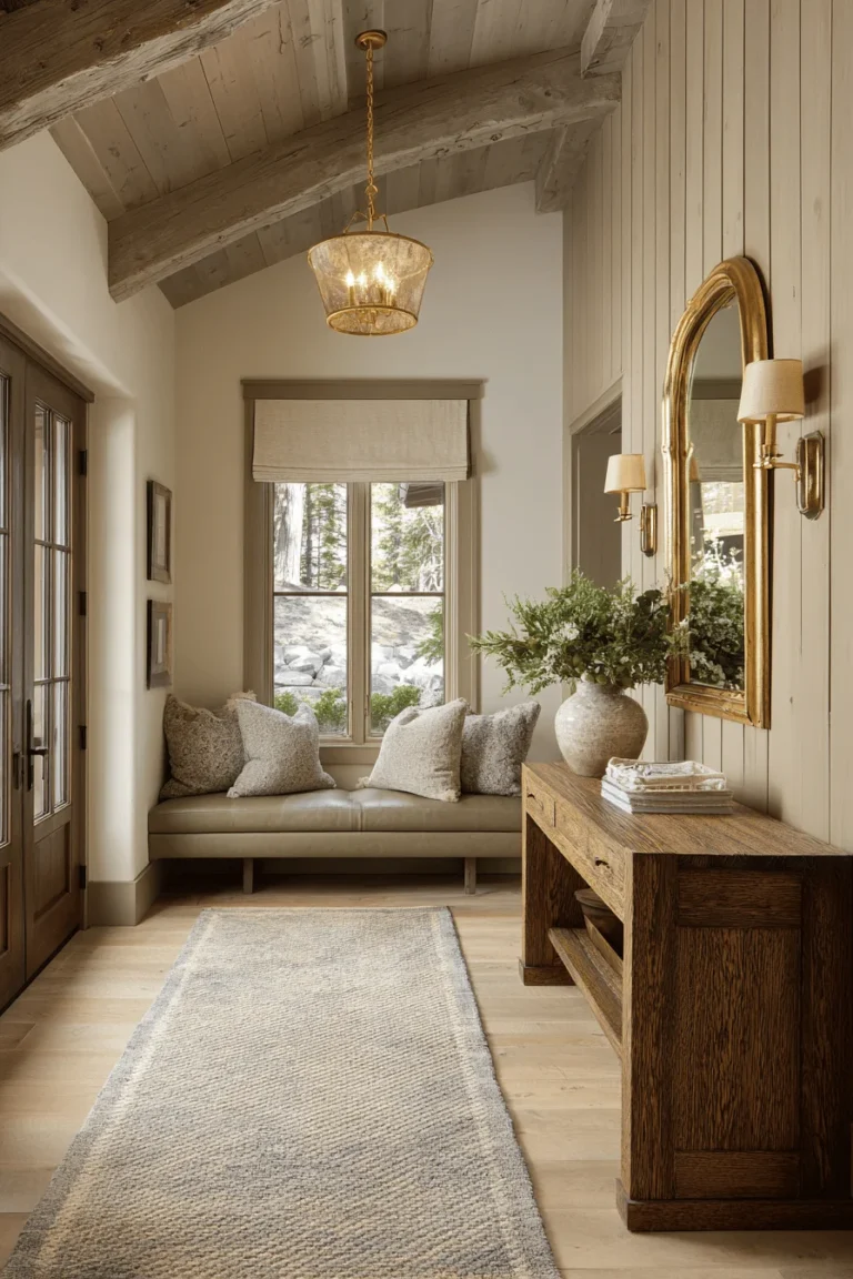mountain long narrow hallway with design ideas featuring limestone flooring and hallway inspiration