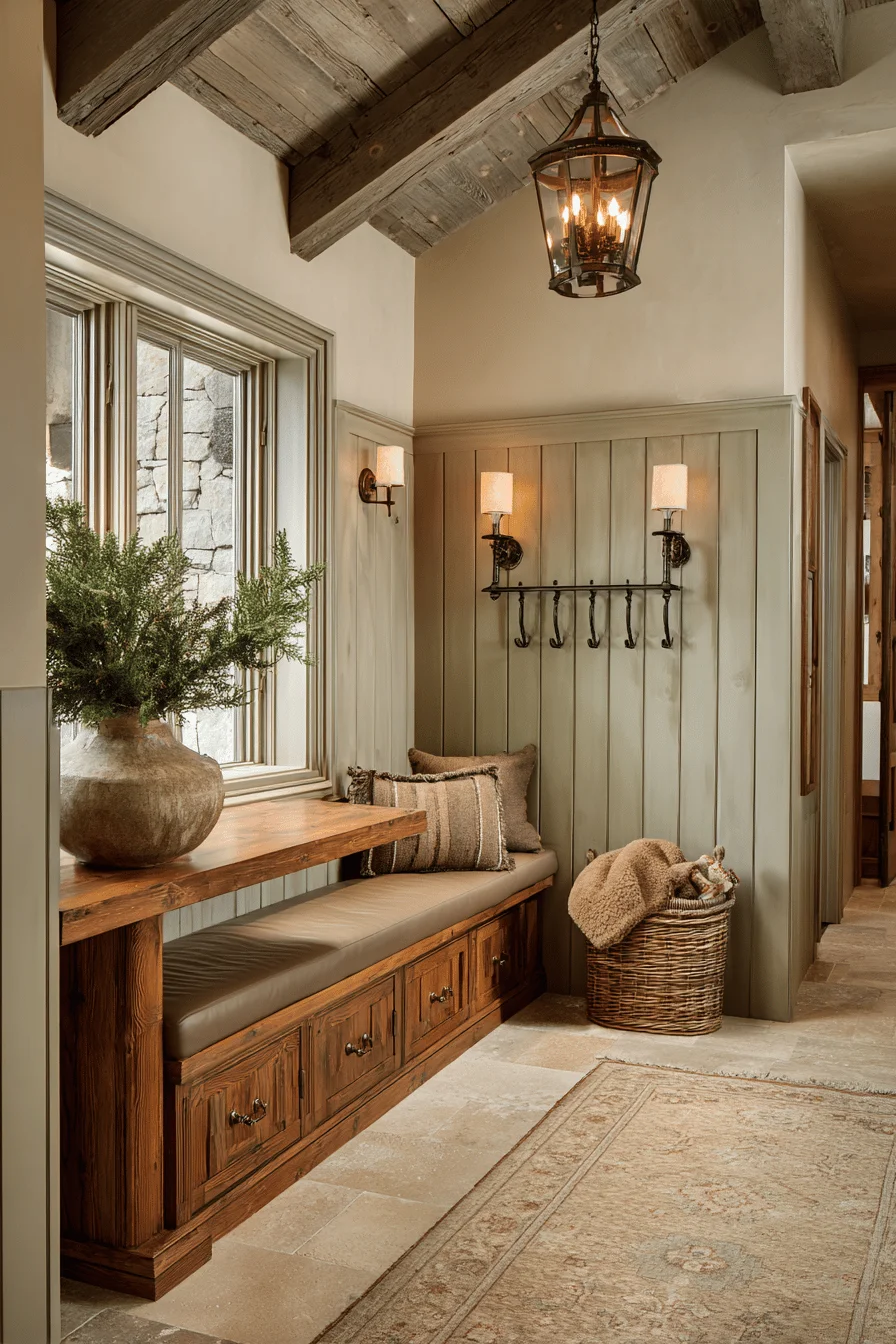 mountain small hallway ideas with furniture design featuring oak console table and hallway elements