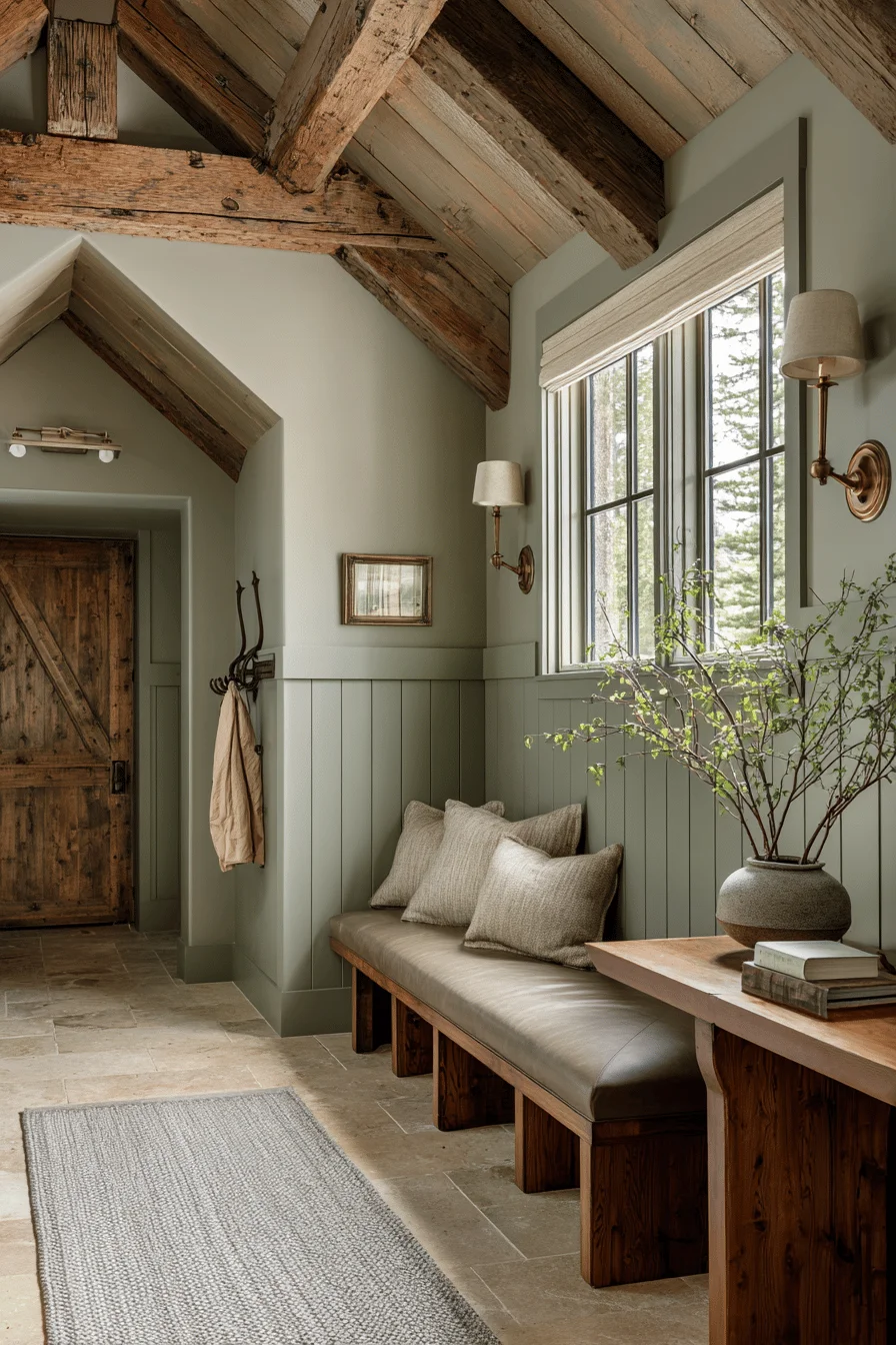 mountain small hallway ideas with house decor featuring wrought iron coat hook and hallway decorating