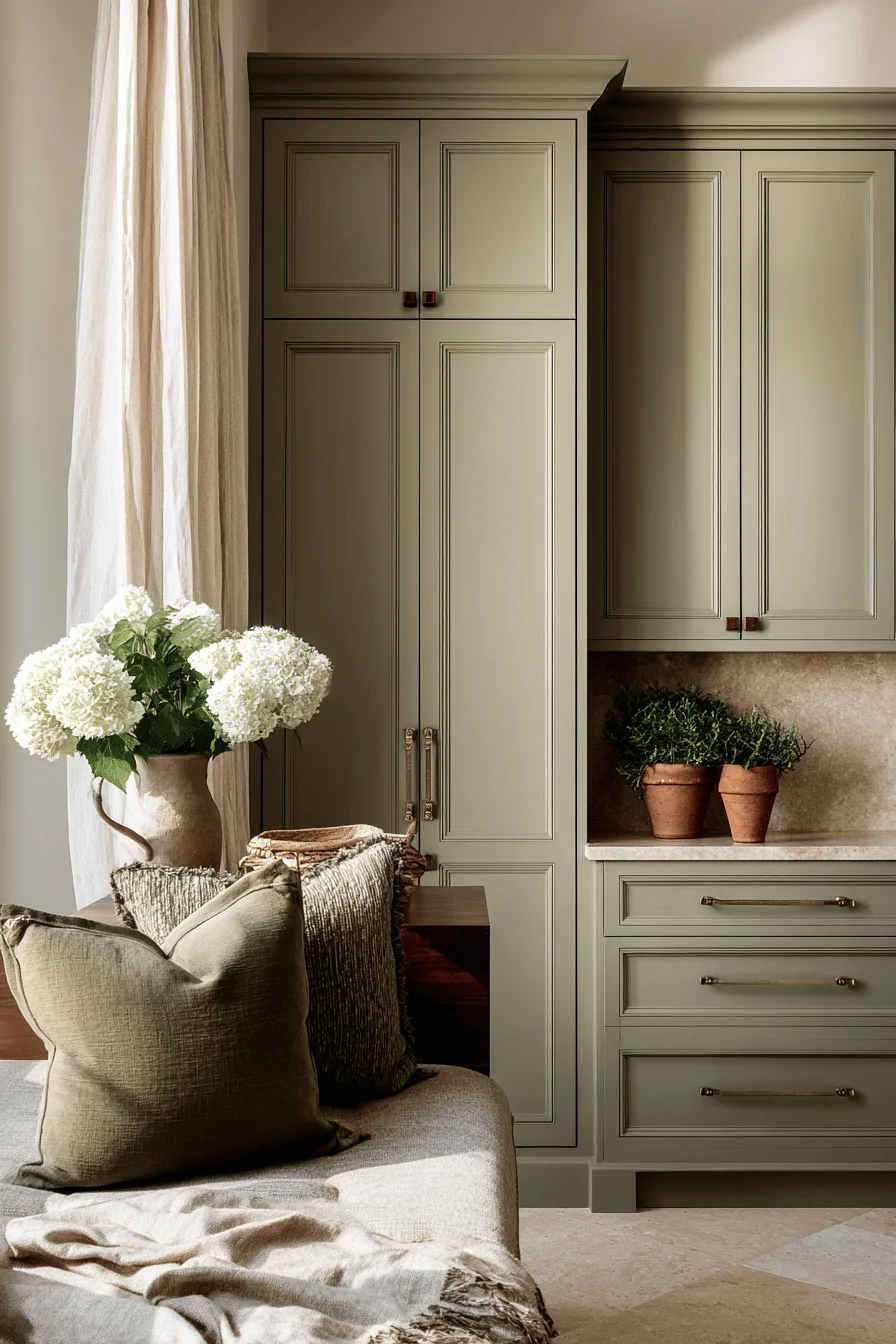 timeless color pallete modern house design with earthy color featuring warm taupe walls rich brown furniture