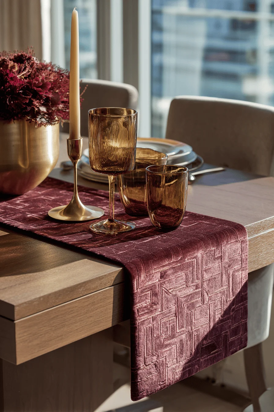 fall balcony decor apartment aesthetics displaying warm autumn textures rich fabrics and golden hour sunlight