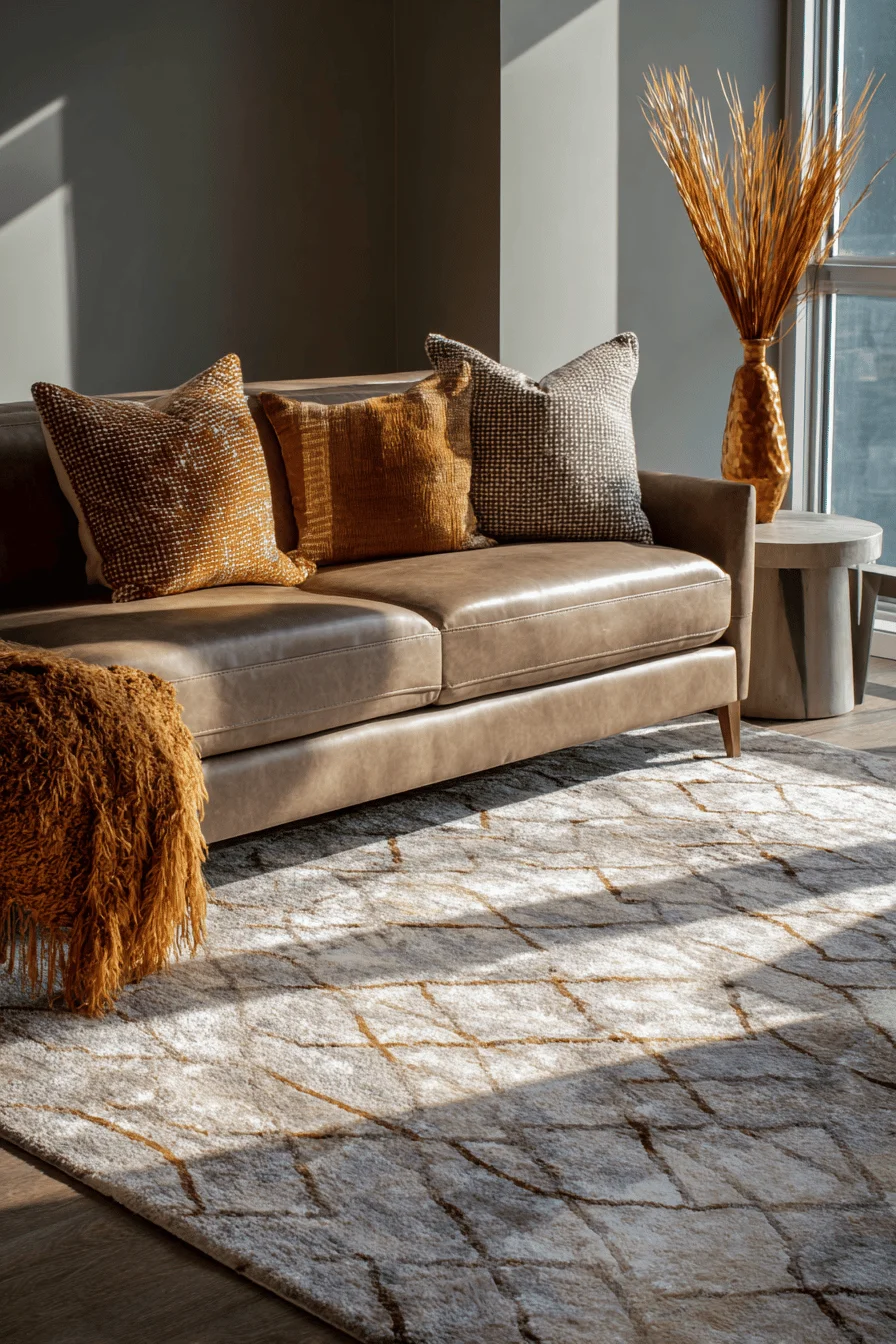 fall decor apartment inspiration showing layered autumn accessories rich textures cozy lighting
