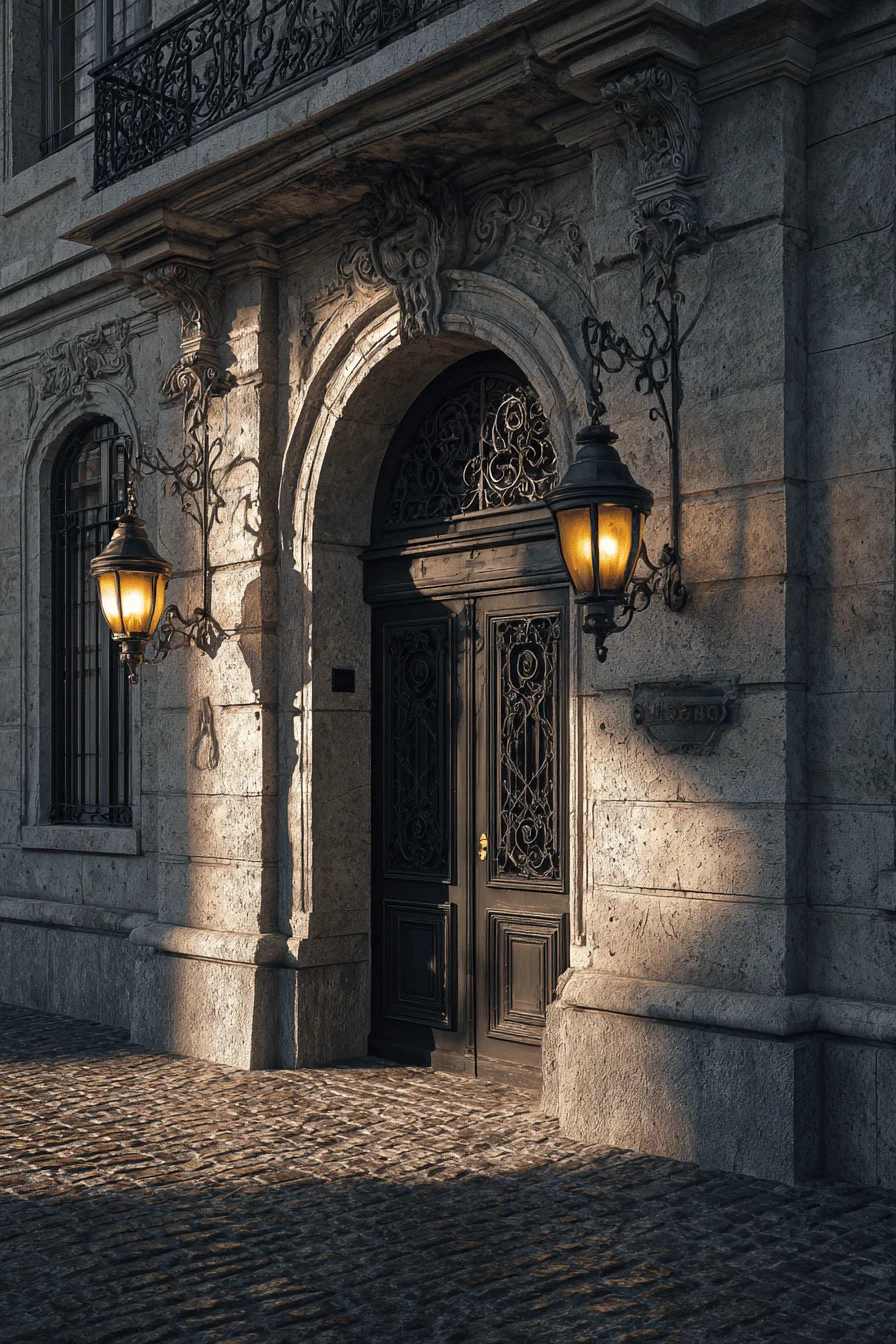 parisian apartment exterior inspiration with hand carved stone detail and aged patina finish architectural elements
