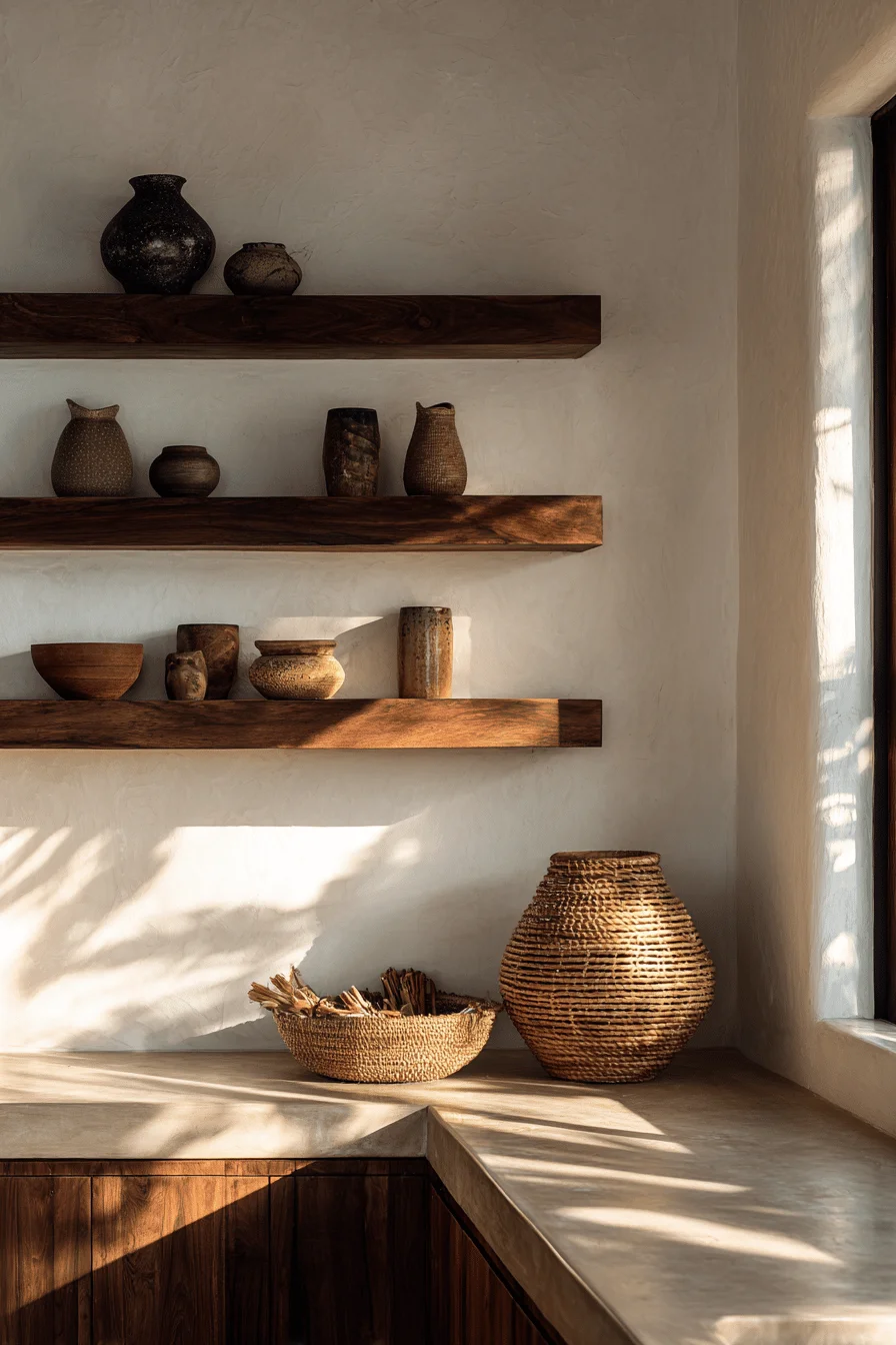 spanish kitchen inspiration showcasing handcrafted ceramics woven baskets and modern mexican hacienda aesthetics