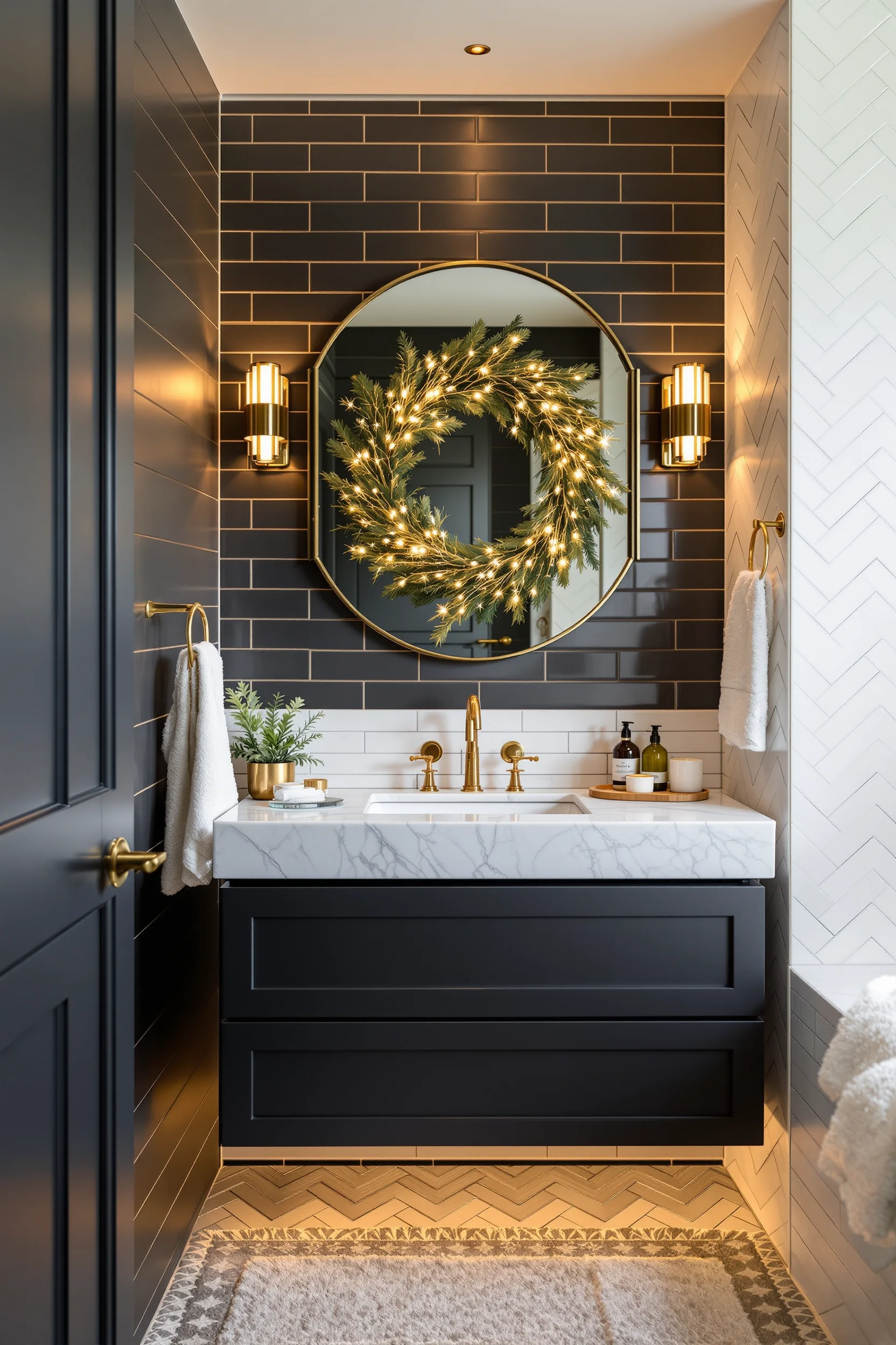 36 Christmas Bathroom Design Ideas - Edward George, image size:1664x2496