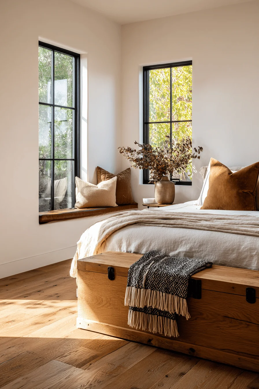 Furniture of America Hurnick White Wood Frame Queen Platform Bed with  Upholstered Headboard IDF-71002WH-Q - The Home Depot, image size:896x1344