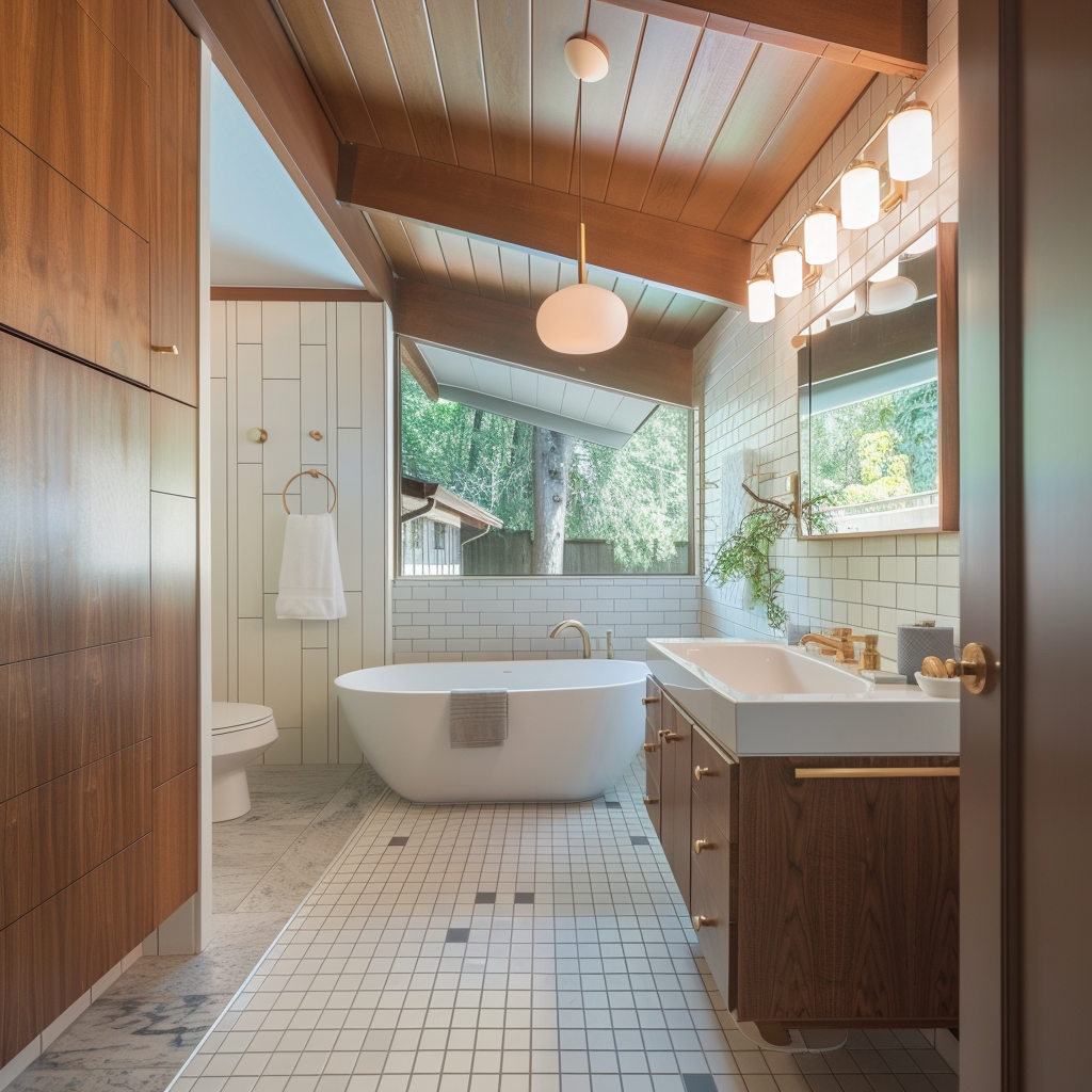 The Secrets to Creating a Timeless Mid-Century Modern Bathroom