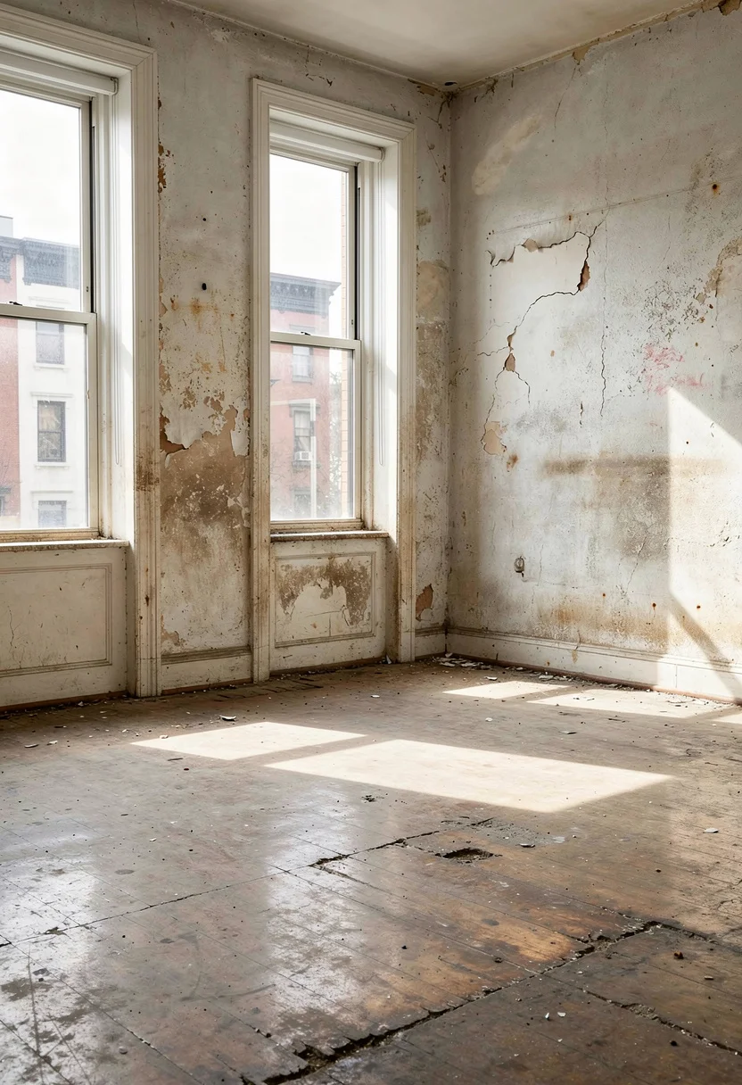 How to design a modern living room featuring ivory chaise sofa with round marble coffee table empty room