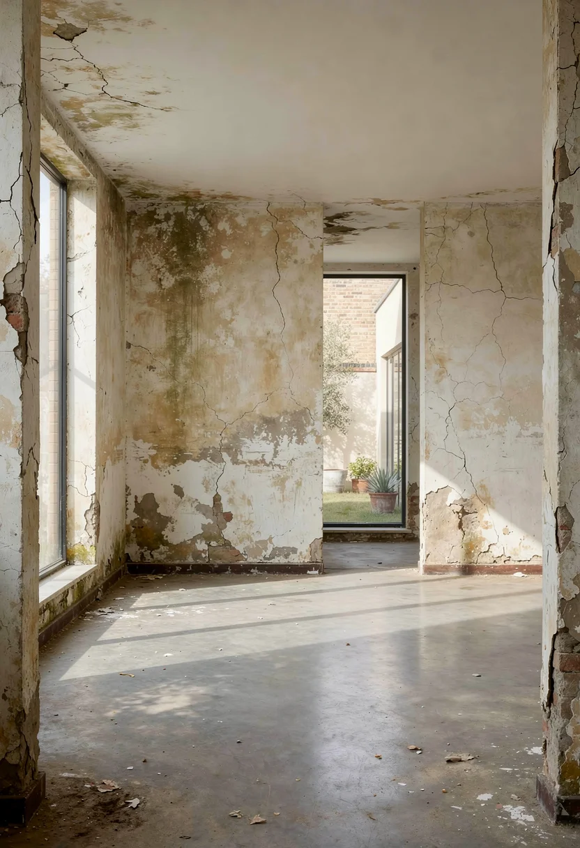 How to design a modern living room featuring tan linen sectional with round marble coffee table empty room