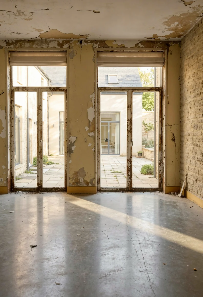 How to design a modern living room featuring tan fabric sofa with oak coffee table and stone lamp empty room