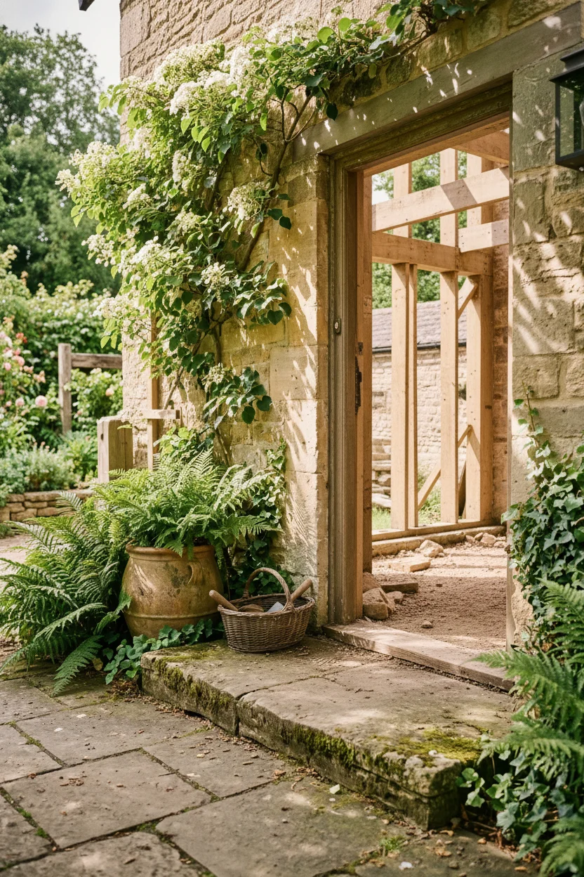 English Country House Exterior english country front door colour design scene empty room