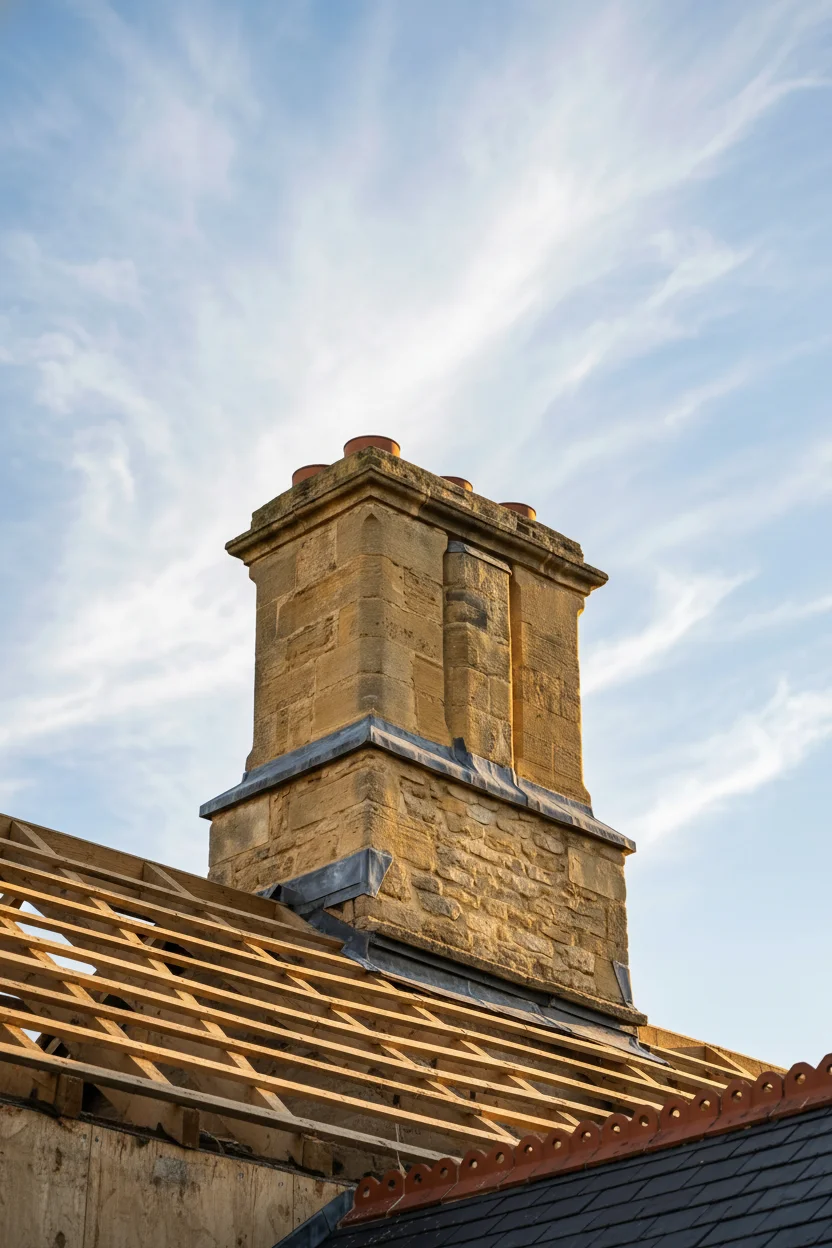 English Country House Exterior cotswolds stone roof pitch design scene empty room