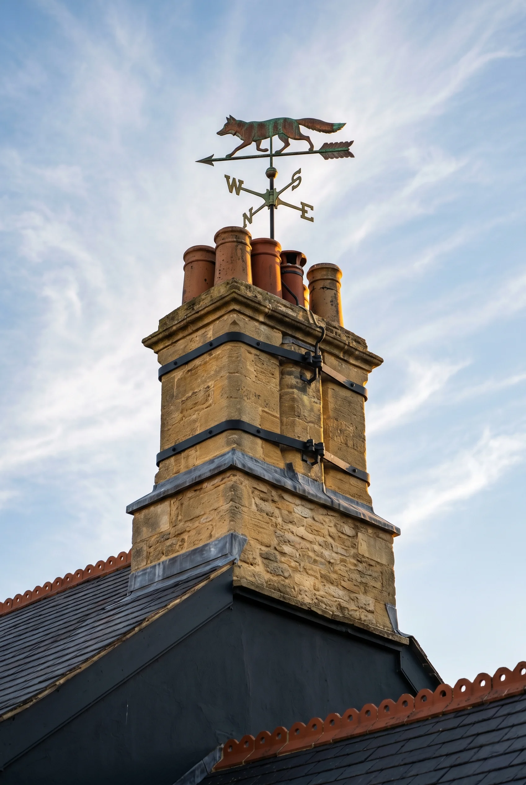English Country House Exterior cotswolds stone roof pitch design scene