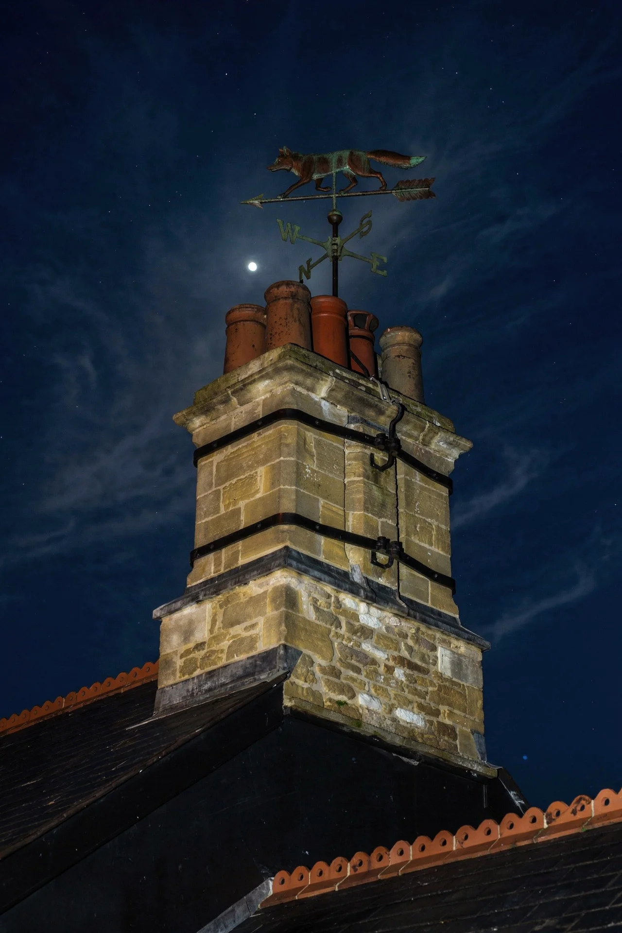 English Country House Exterior cotswolds stone roof pitch design scene evening mood