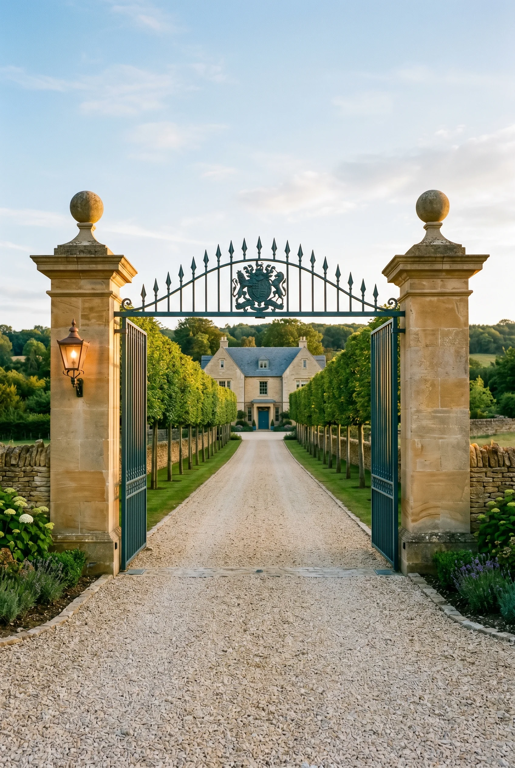 English Country House Exterior english country gravel drive design scene