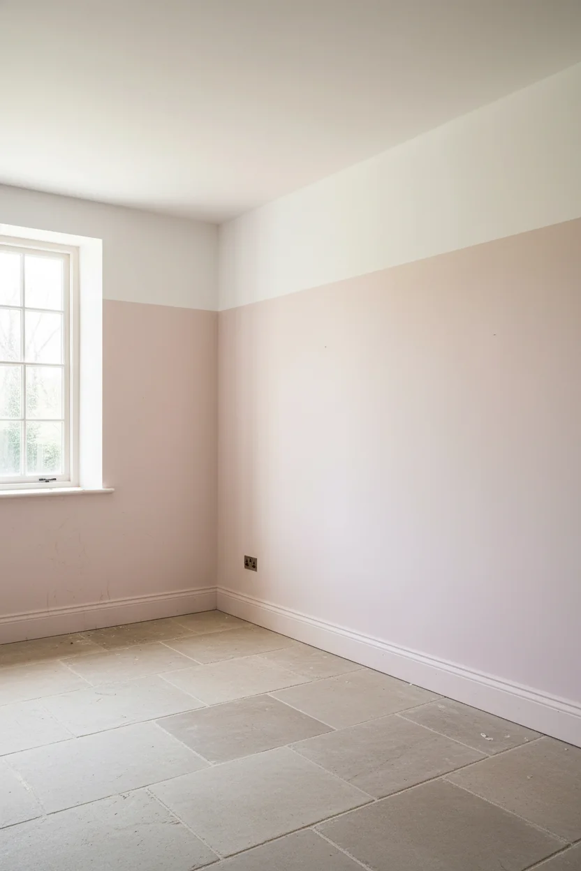 English country kitchen featuring Victorian pine dresser with bronze wall sconces and Persian runner rug empty room