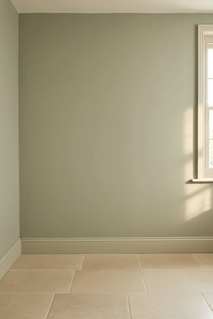 English country kitchen featuring antique oak Welsh dresser with blue transferware plates empty room