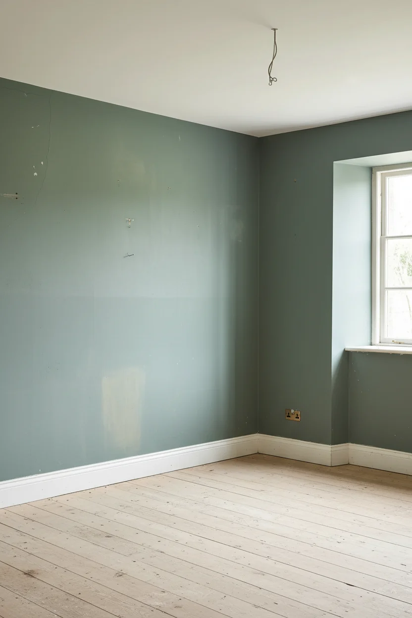 English Country Kitchen butler sink soapstone worktop design scene empty room