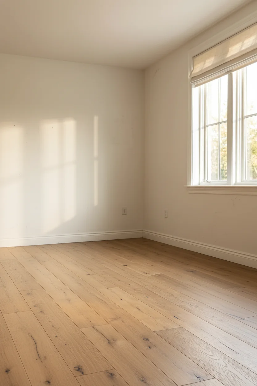 English Country Kitchen flagstone checkerboard kitchen floor design scene empty room