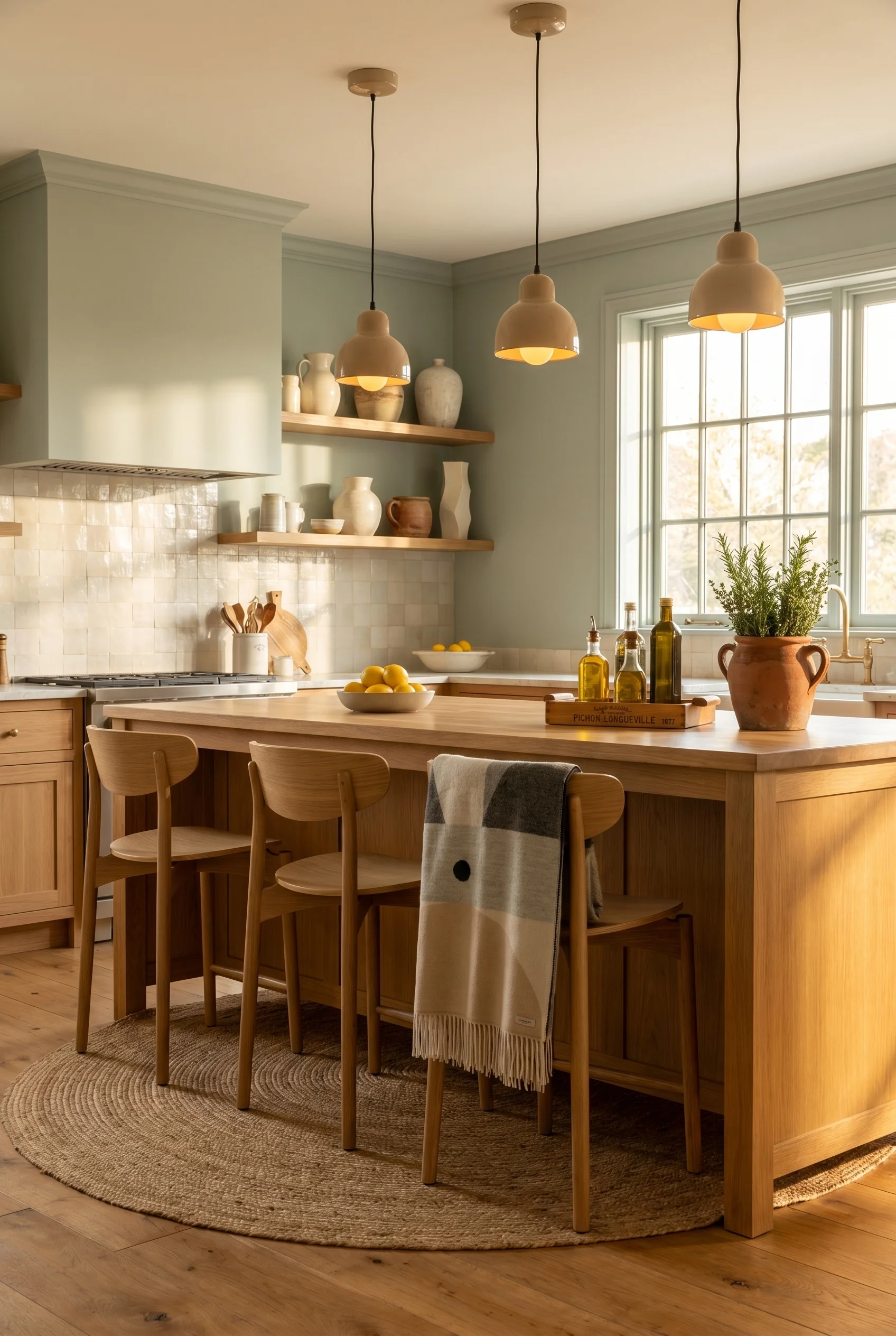 English Country Kitchen zellige tile backsplash kitchen design scene