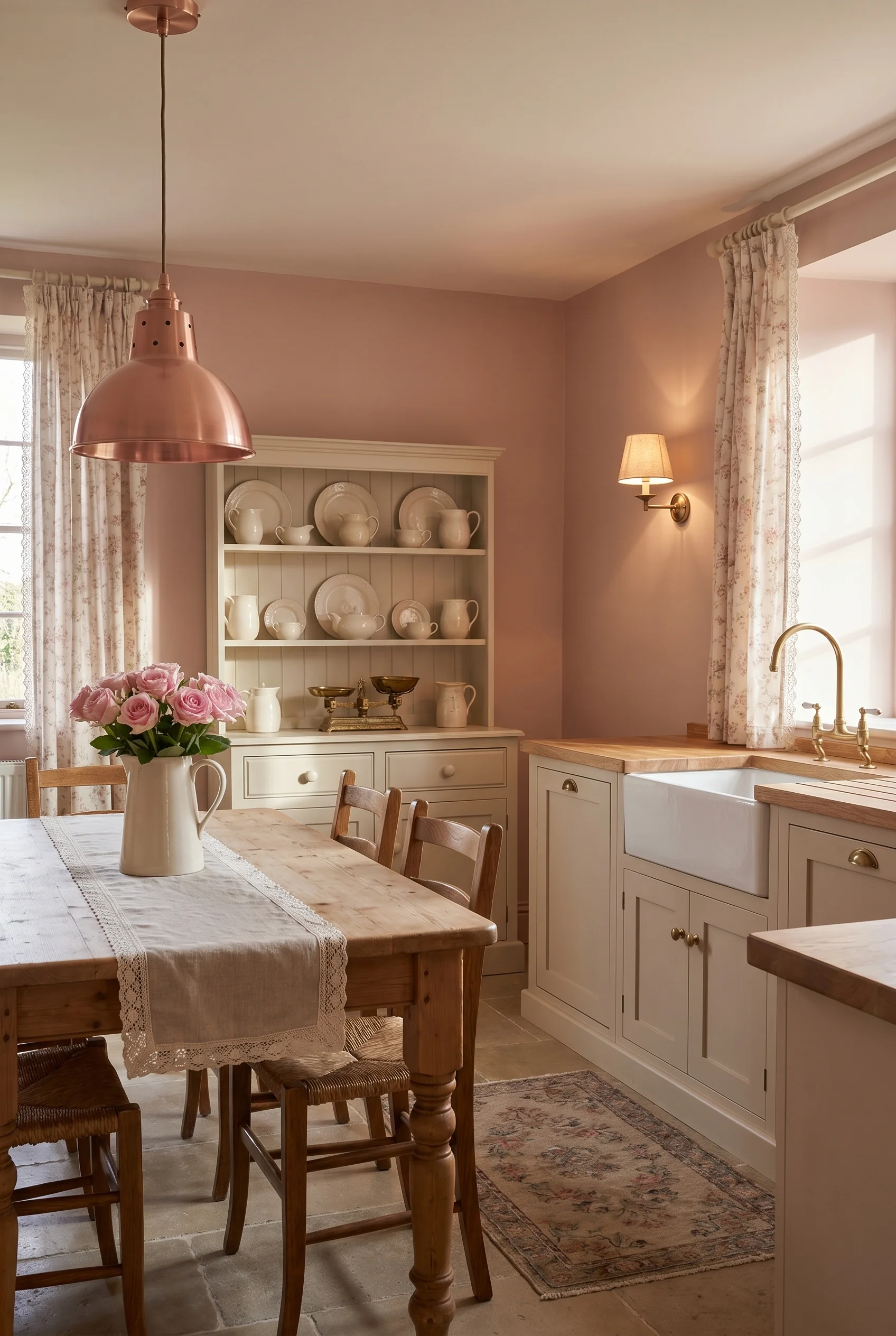 English Country Kitchen zellige tile backsplash kitchen design scene