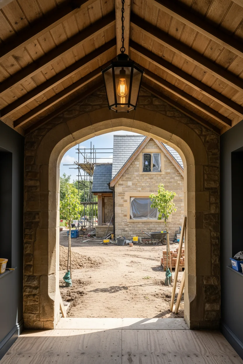 English Country House Exterior english country exterior lighting design scene empty room