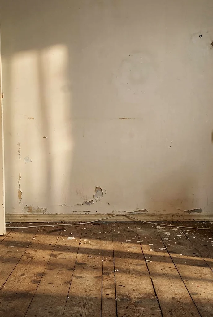 Mid Century Modern Bedroom wood accent wall featuring Bernhardt Alannis Woven Panel Bed in Tan, Size King empty room