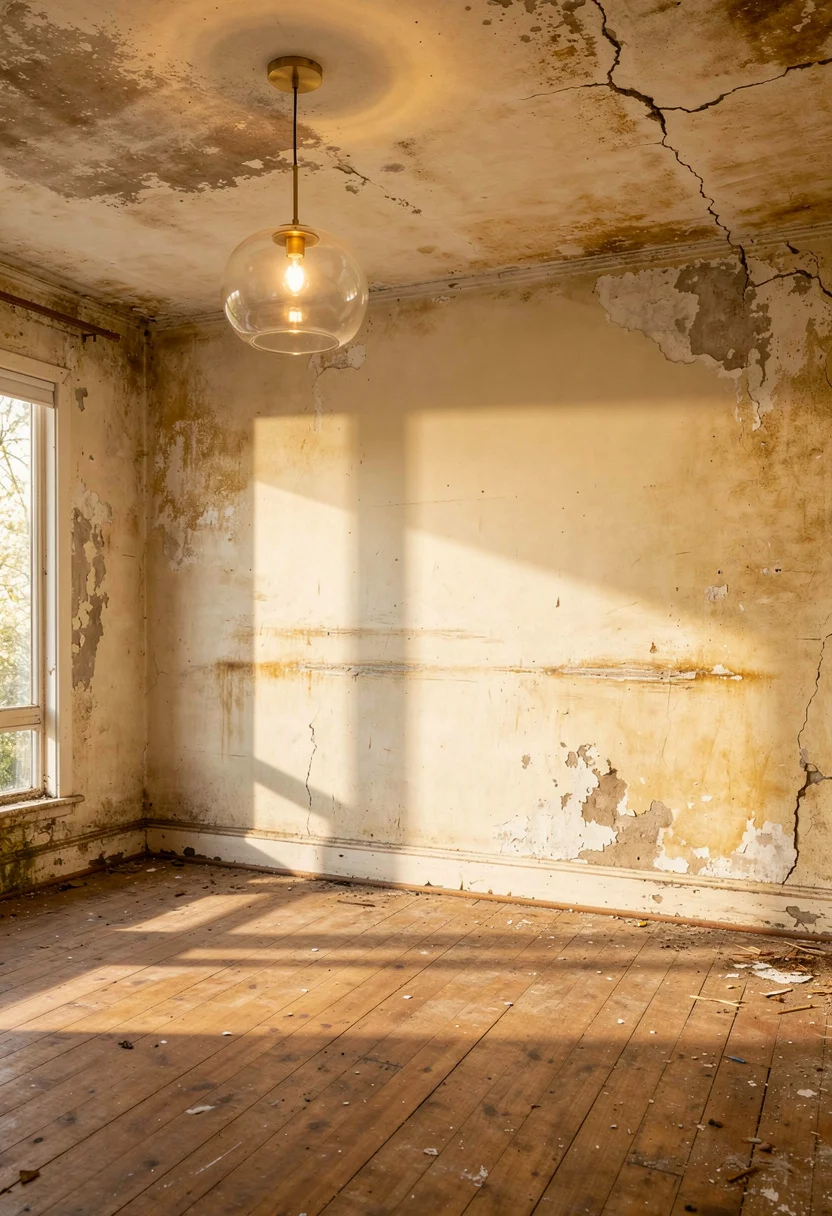 Mid Century Modern Bedroom bedroom lighting featuring Bernhardt Alannis Woven Panel Bed in Tan, Size Queen empty room