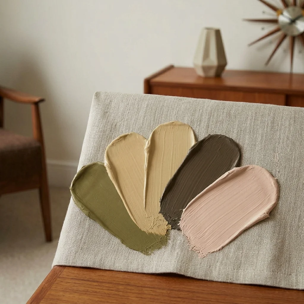 Mid Century Modern Bedroom color palette