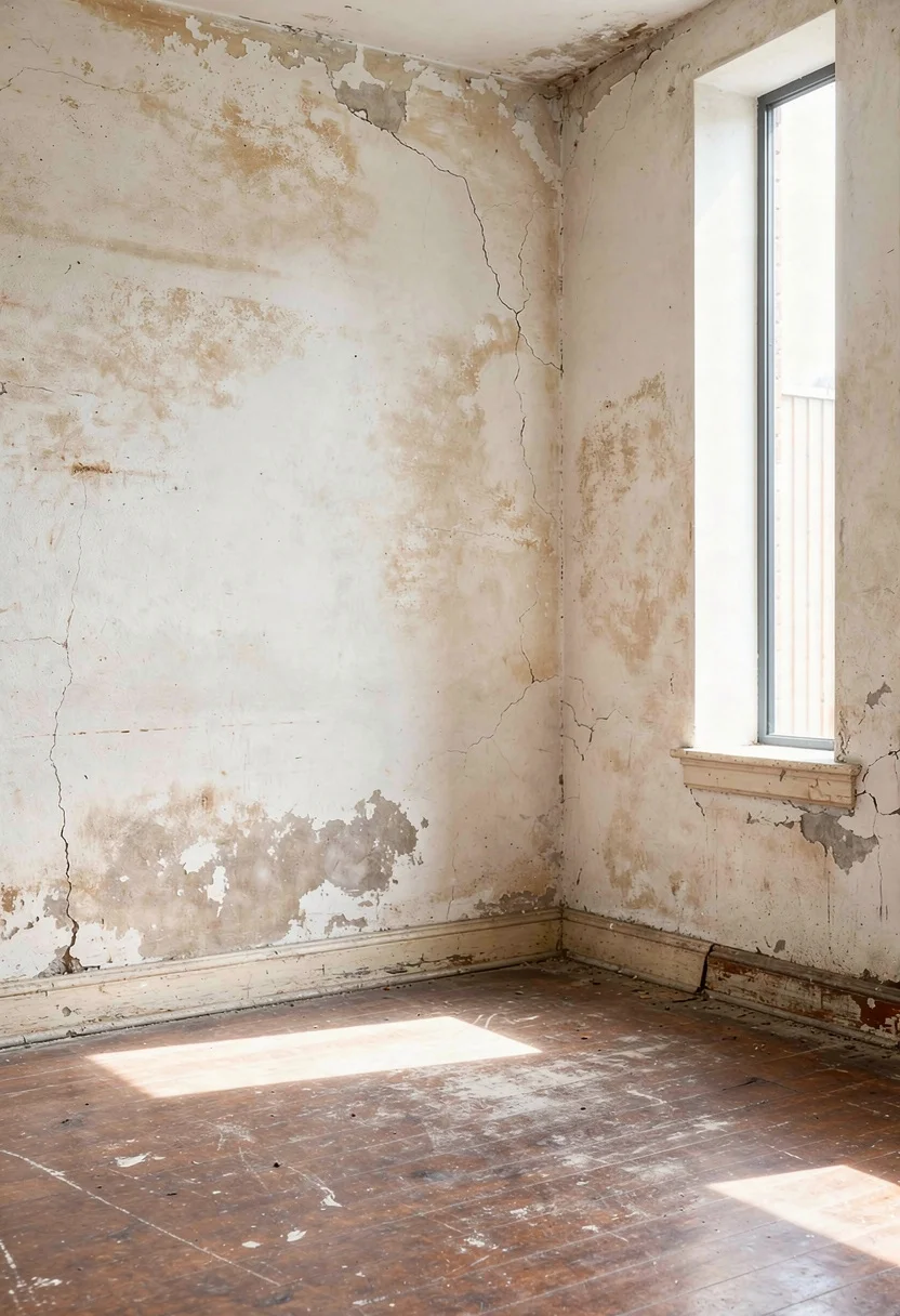 Mid Century Modern Living Room featuring Chesterfield Belmont Leather and Harris Tweed Sofa Vintage Tan with Handmade Multicolored Wool Berber Rug ... empty room
